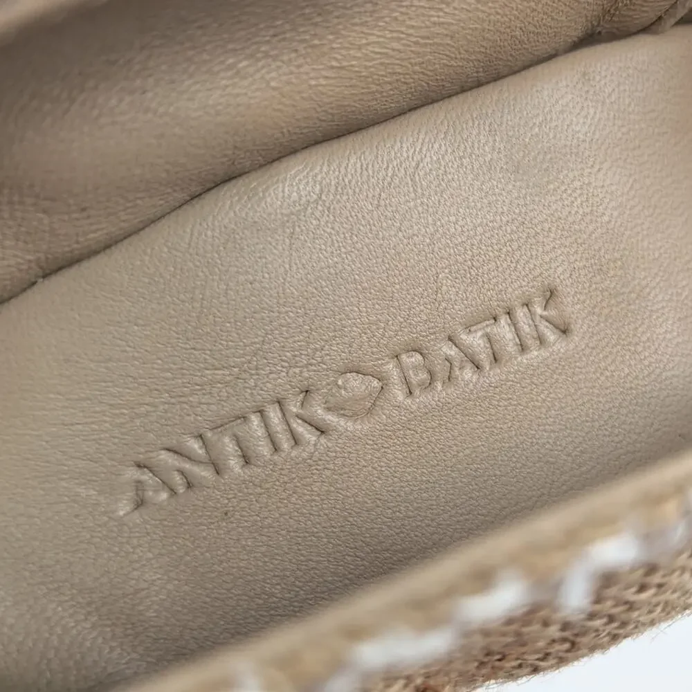 Antik Batik Tori Espadrilles EU 38 Natural Slip On Woven Flat Resort Boho